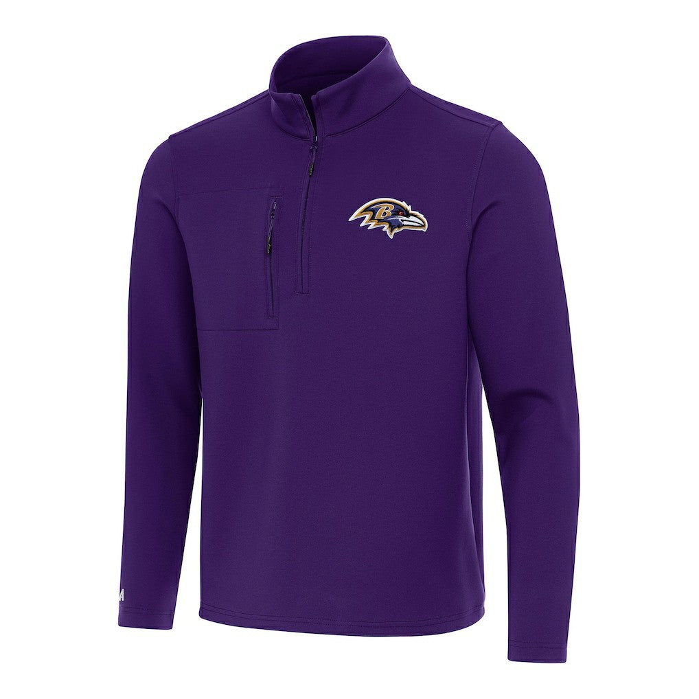 Baltimore Ravens Antigua Insider Quarter-Zip Pullover Top - Purple Pullover