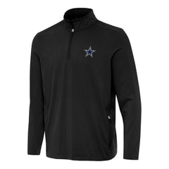 Dallas Cowboys Antigua Perilous Quarter-Zip Pullover Top - Black Pullover