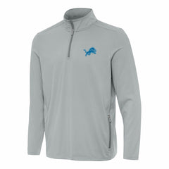 Detroit Lions Antigua Perilous Quarter-Zip Pullover Top - Gray Pullover