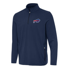 Buffalo Bills Antigua Perilous Quarter-Zip Pullover Top - Navy Pullover
