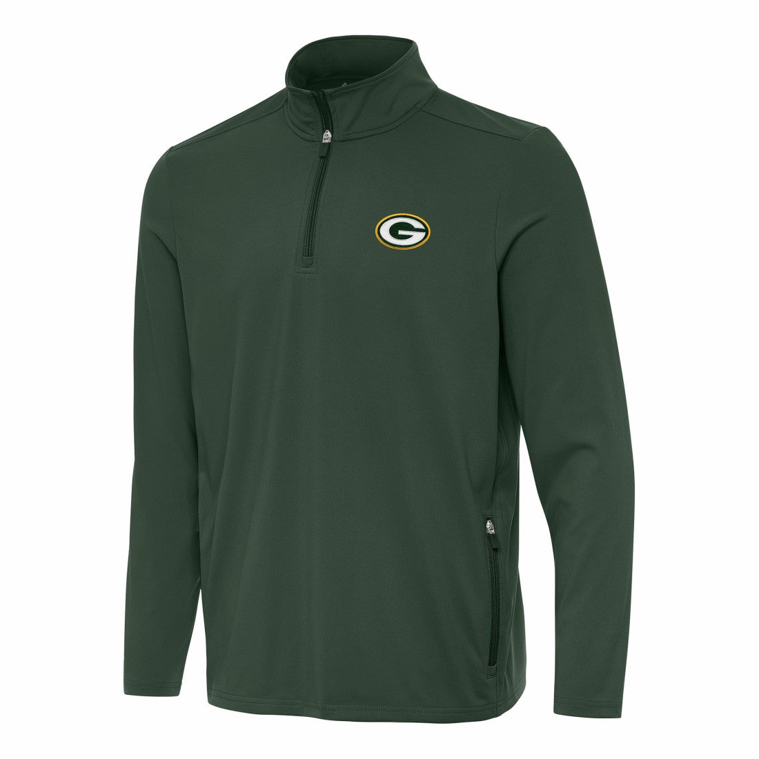 Green Bay Packers Antigua Perilous Quarter-Zip Pullover Top - Green Pullover