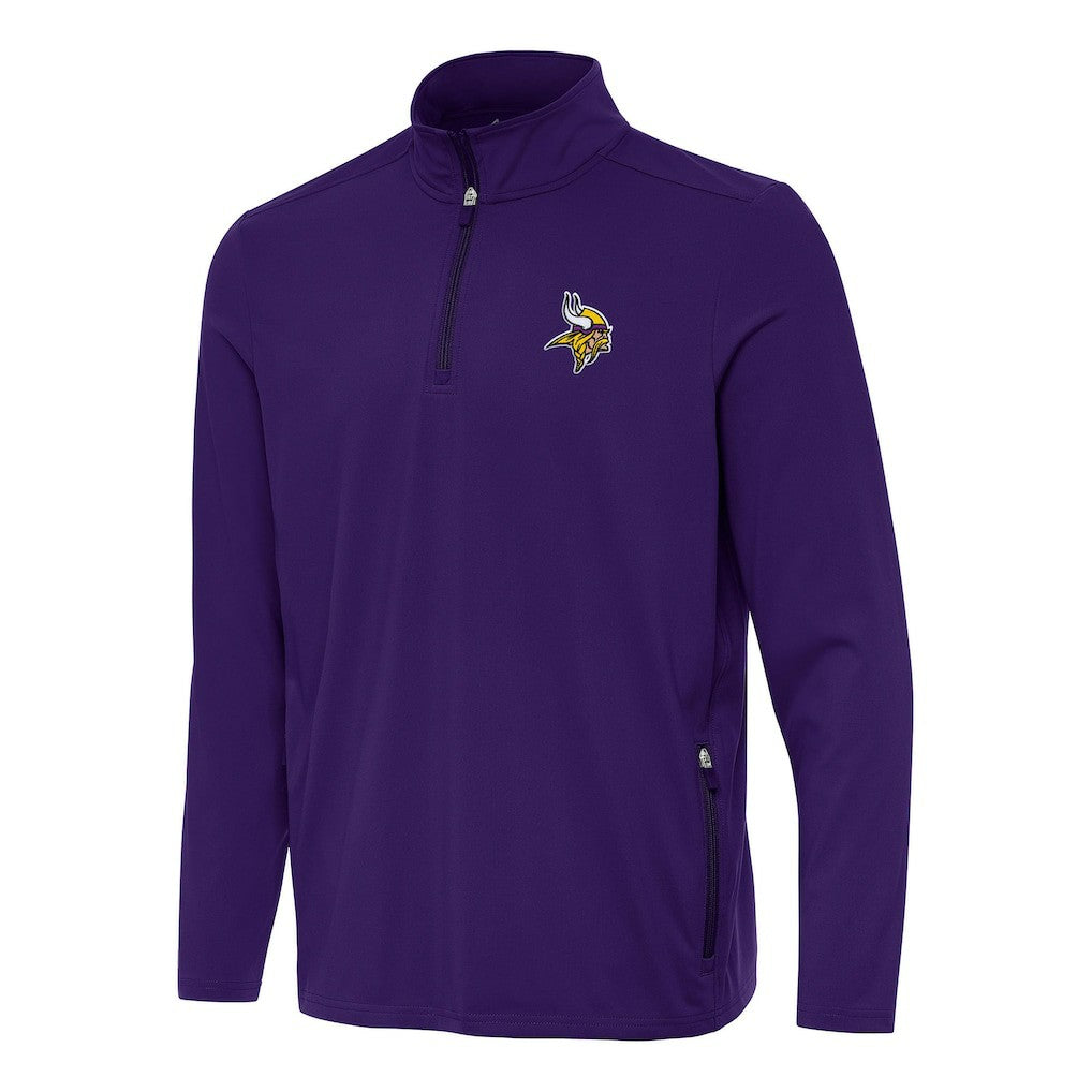 Minnesota Vikings Antigua Perilous Quarter-Zip Pullover Top - Purple Pullover