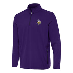Minnesota Vikings Antigua Perilous Quarter-Zip Pullover Top - Purple Pullover