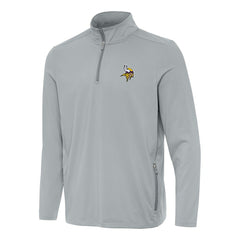 Minnesota Vikings Antigua Perilous Quarter-Zip Pullover Top - Gray Pullover