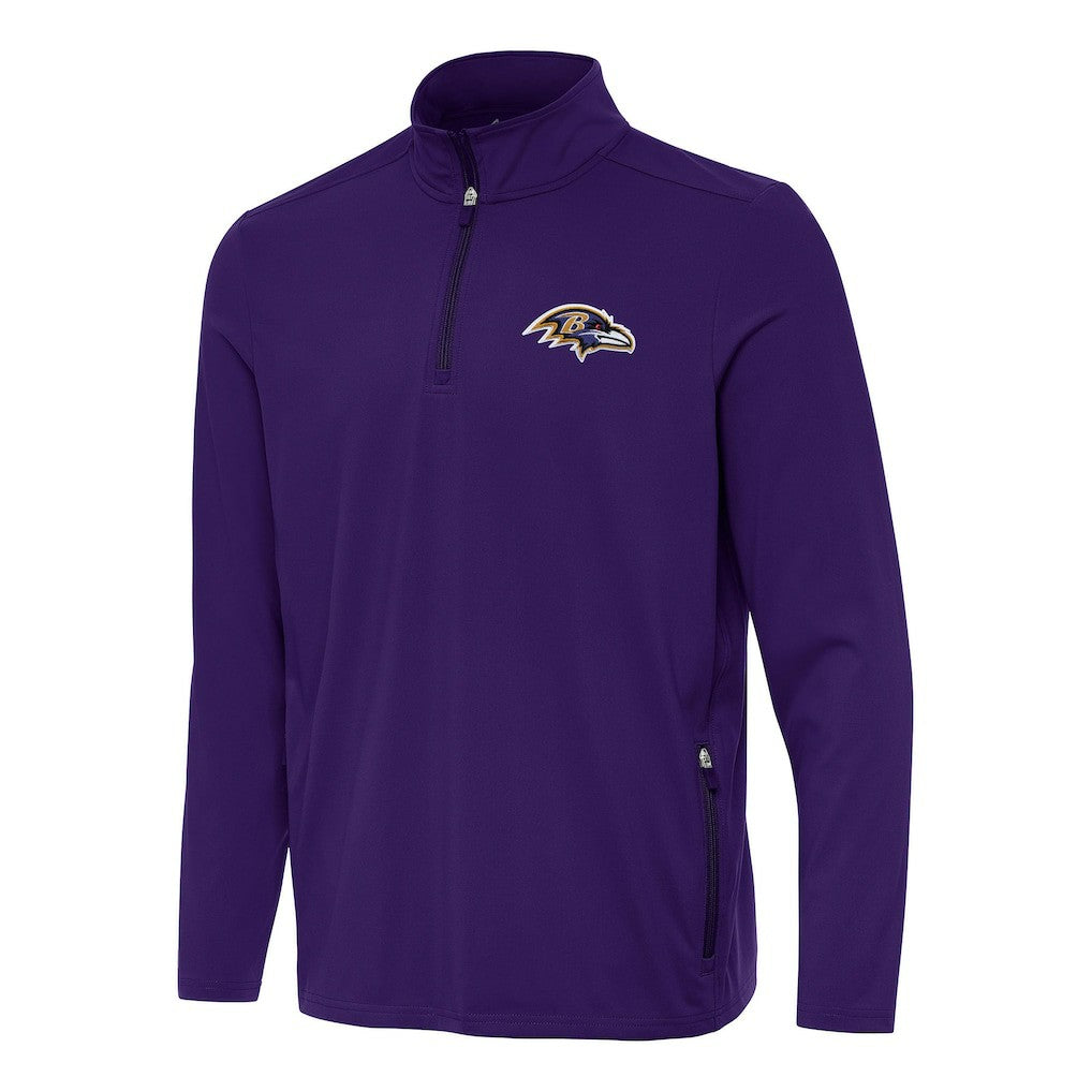 Baltimore Ravens Antigua Perilous Quarter-Zip Pullover Top - Purple Pullover