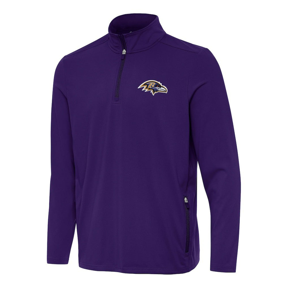 Baltimore Ravens Antigua Perilous Quarter-Zip Pullover Top - Purple Pullover
