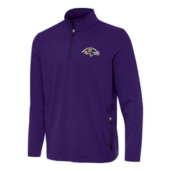 Baltimore Ravens Antigua Perilous Quarter-Zip Pullover Top - Purple Pullover