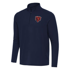 Chicago Bears Antigua Intent Quarter-Zip Pullover Top - Navy Pullover