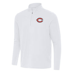 Chicago Bears Antigua Intent Quarter-Zip Pullover Top - White Pullover
