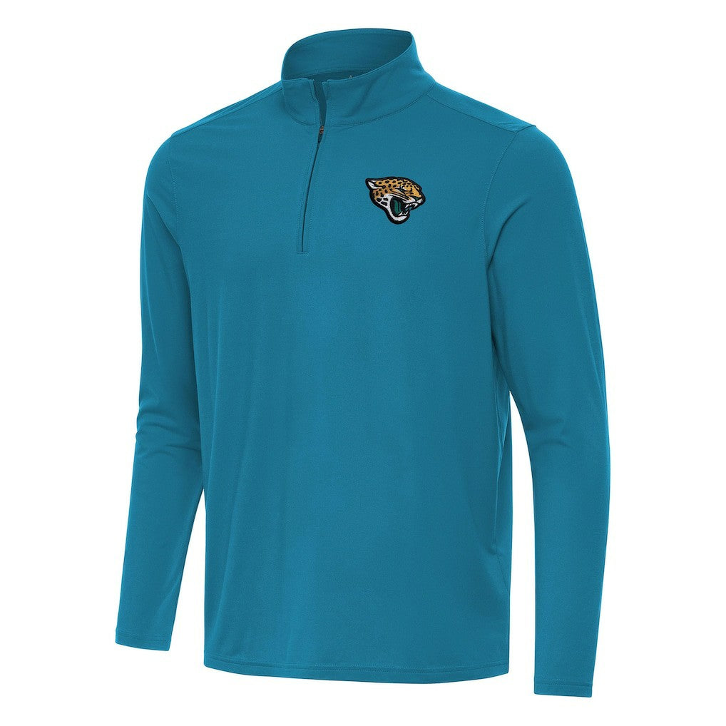 Jacksonville Jaguars Antigua Intent Quarter-Zip Pullover Top - Teal Pullover