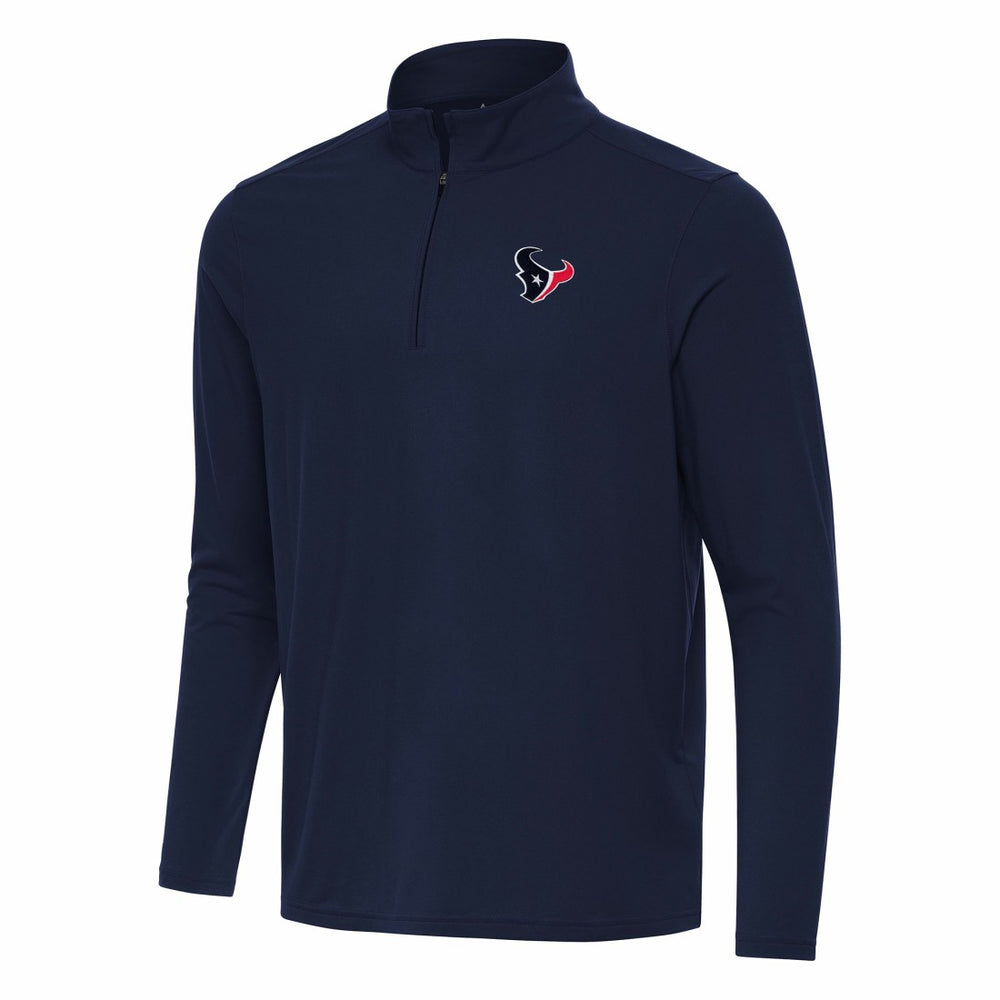 Houston Texans Antigua Intent Quarter-Zip Pullover Top - Navy Pullover