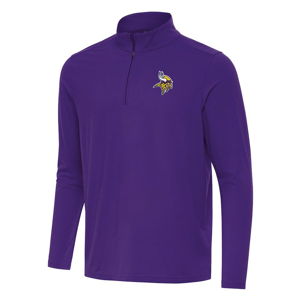 Minnesota Vikings Antigua Intent Quarter-Zip Pullover Top - Purple Pullover