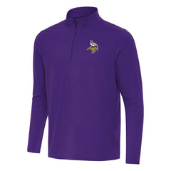 Minnesota Vikings Antigua Intent Quarter-Zip Pullover Top - Purple Pullover