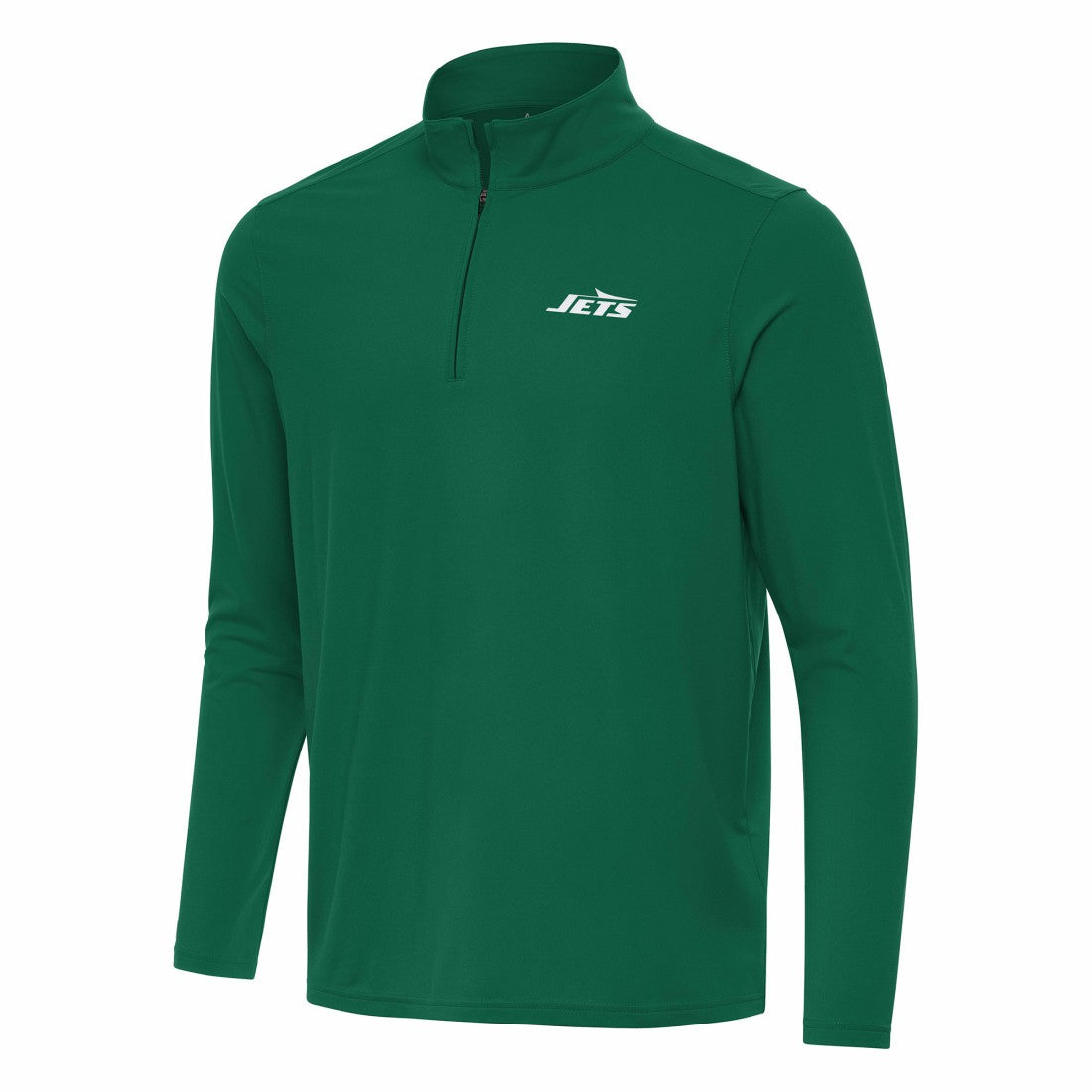 New York Jets Antigua Intent Quarter-Zip Pullover Top - Green Pullover
