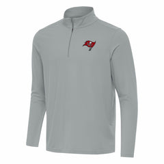 Tampa Bay Buccaneers Antigua Intent Quarter-Zip Pullover Top - Gray Pullover