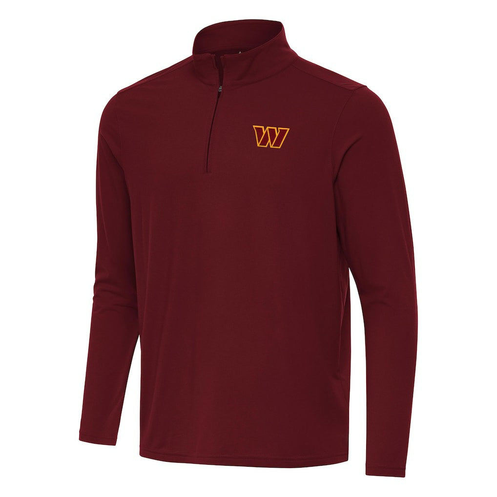 Washington Commanders Antigua Intent Quarter-Zip Pullover Top - Burgundy Pullover