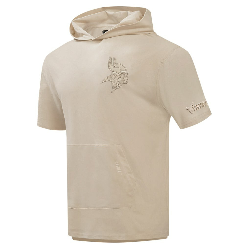 Minnesota Vikings Pro Standard Neutrals Capsule Short Sleeve Pullover Hoodie - Tan Hoodies