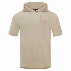 Minnesota Vikings Pro Standard Neutrals Capsule Short Sleeve Pullover Hoodie - Tan Hoodies