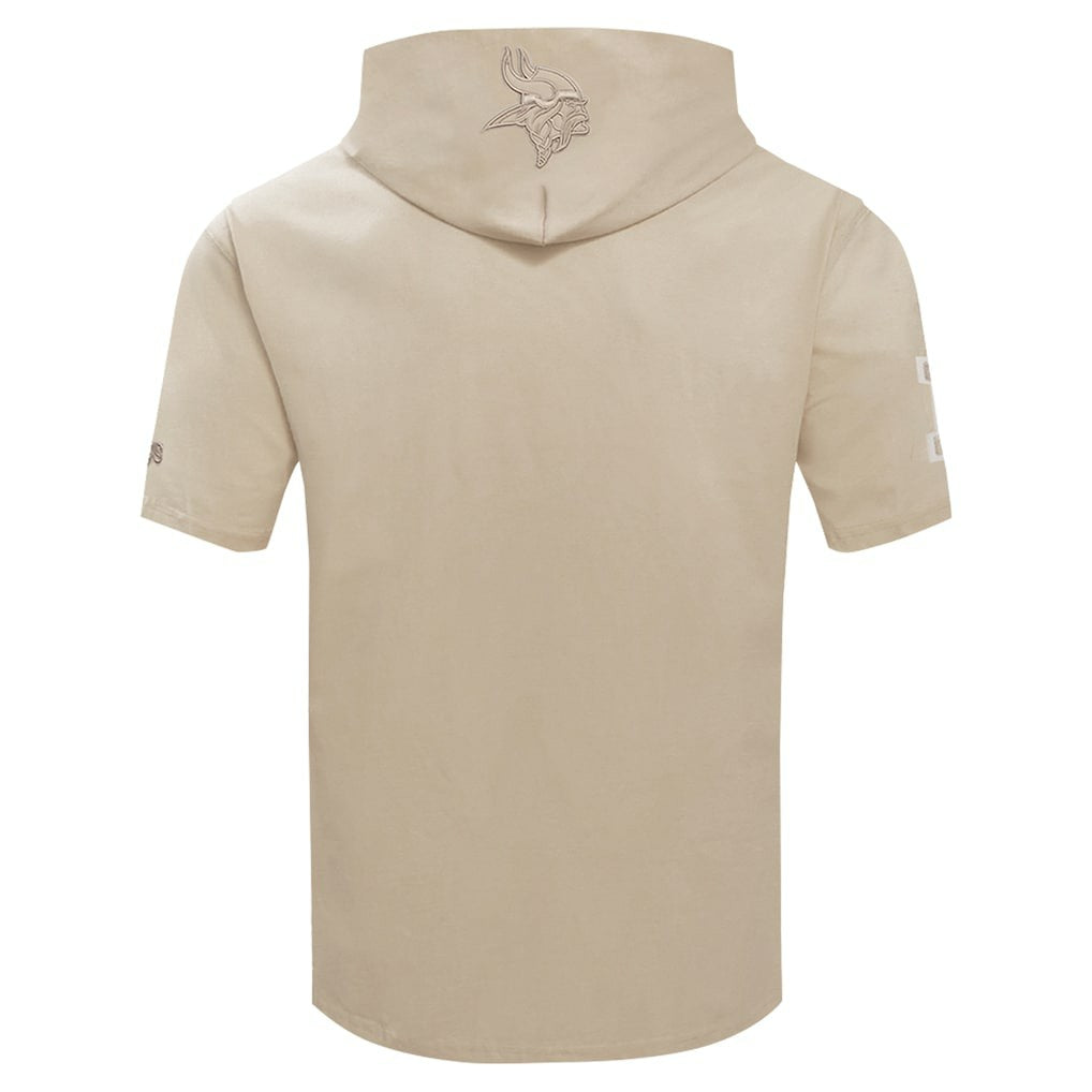 Minnesota Vikings Pro Standard Neutrals Capsule Short Sleeve Pullover Hoodie - Tan Hoodies