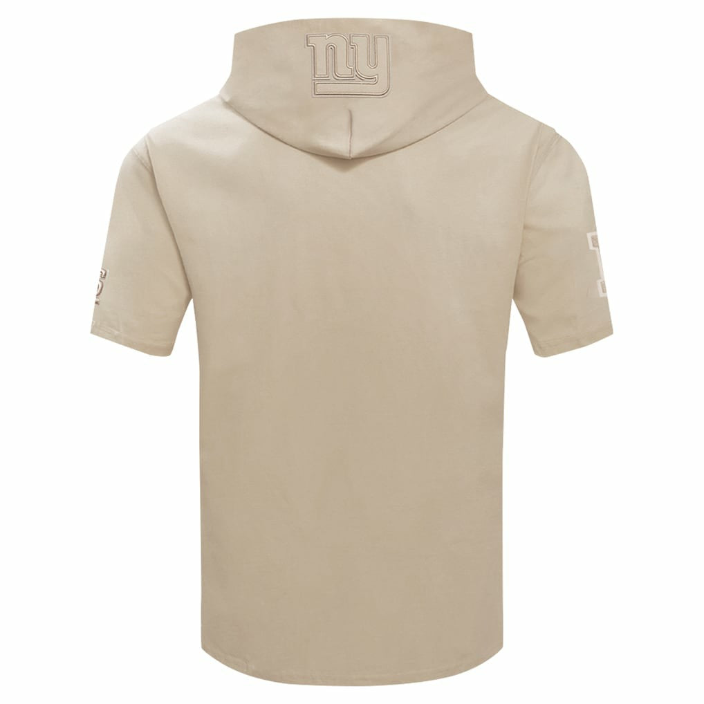 New York Giants Pro Standard Neutrals Capsule Short Sleeve Pullover Hoodie - Tan Hoodies
