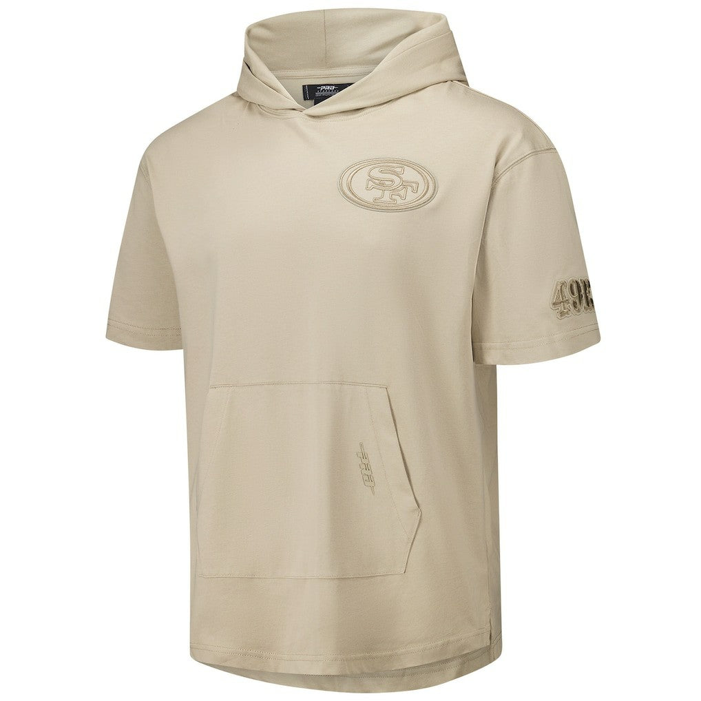 San Francisco 49ers Pro Standard Neutrals Capsule Short Sleeve Pullover Hoodie - Tan Hoodies