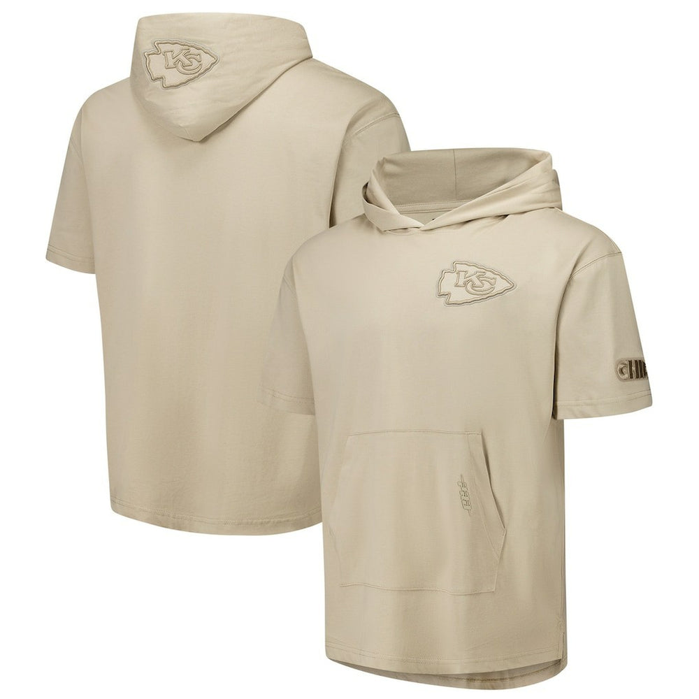 Kansas City Chiefs Pro Standard Neutrals Capsule Short Sleeve Pullover Hoodie - Tan Hoodies