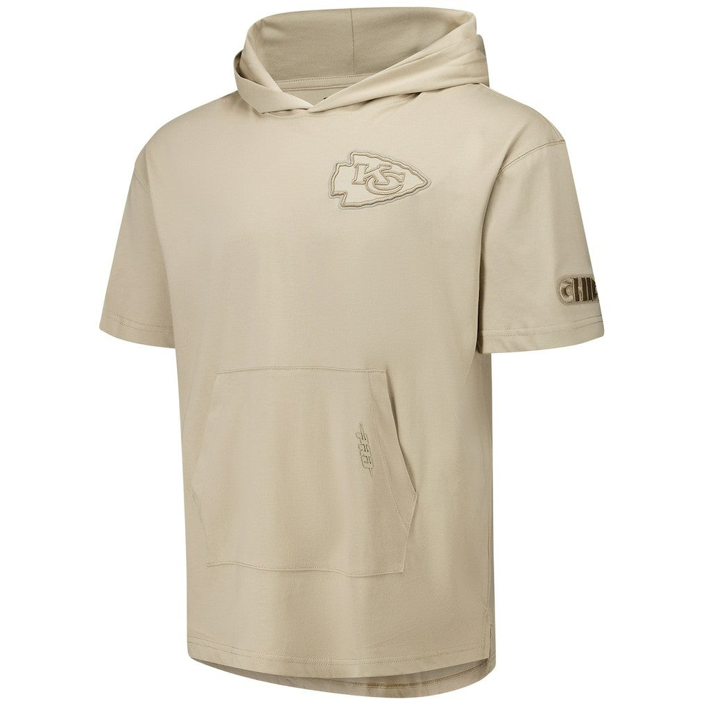 Kansas City Chiefs Pro Standard Neutrals Capsule Short Sleeve Pullover Hoodie - Tan Hoodies