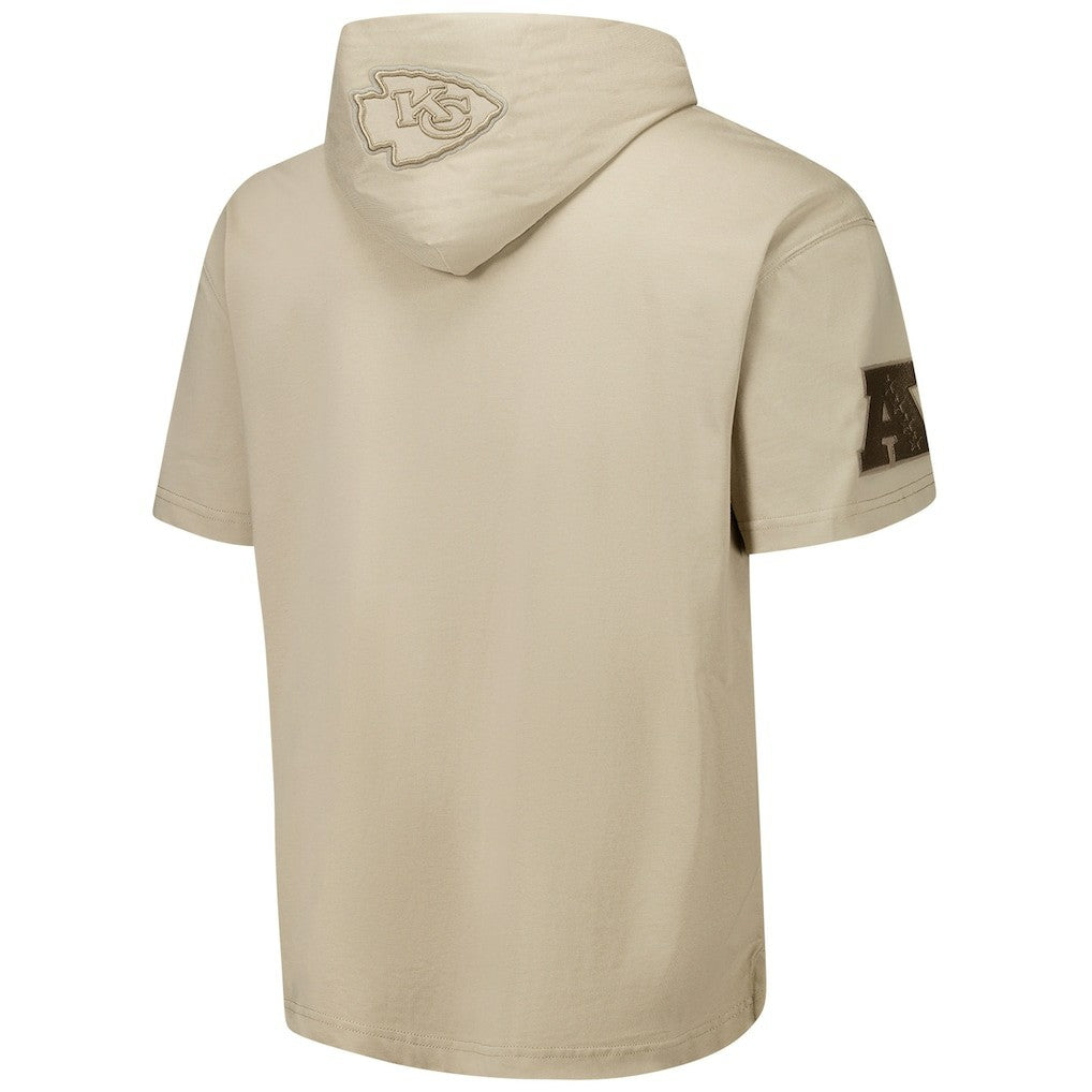 Kansas City Chiefs Pro Standard Neutrals Capsule Short Sleeve Pullover Hoodie - Tan Hoodies