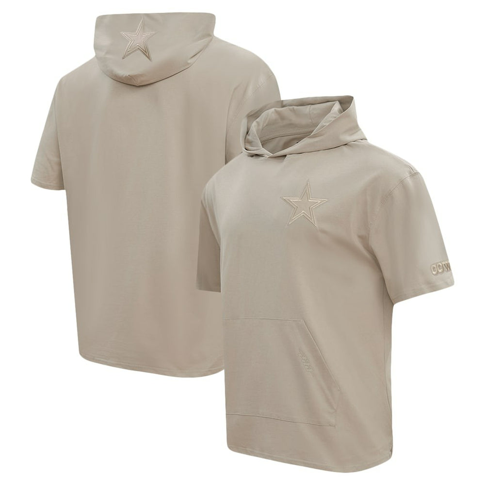 Dallas Cowboys Pro Standard Neutrals Capsule Short Sleeve Pullover Hoodie - Tan Hoodies