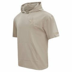 Dallas Cowboys Pro Standard Neutrals Capsule Short Sleeve Pullover Hoodie - Tan Hoodies