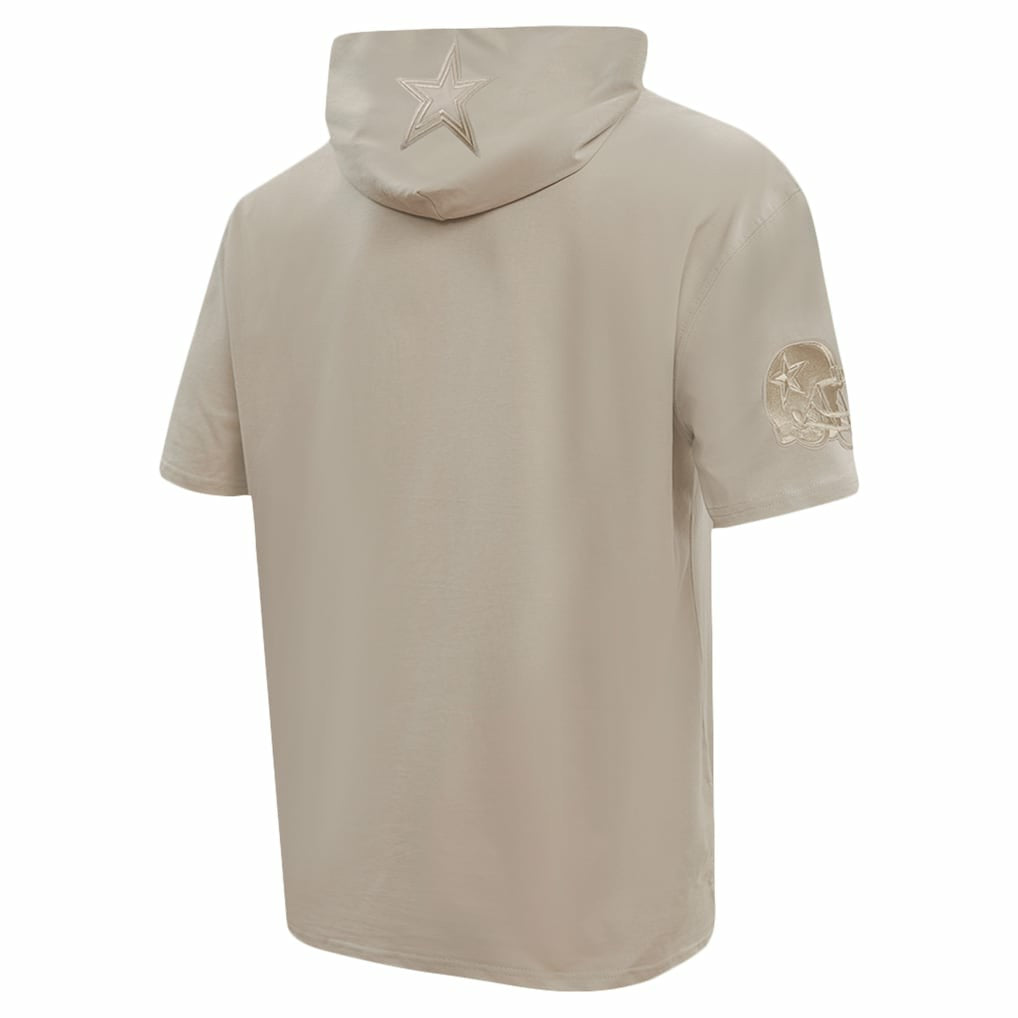 Dallas Cowboys Pro Standard Neutrals Capsule Short Sleeve Pullover Hoodie - Tan Hoodies