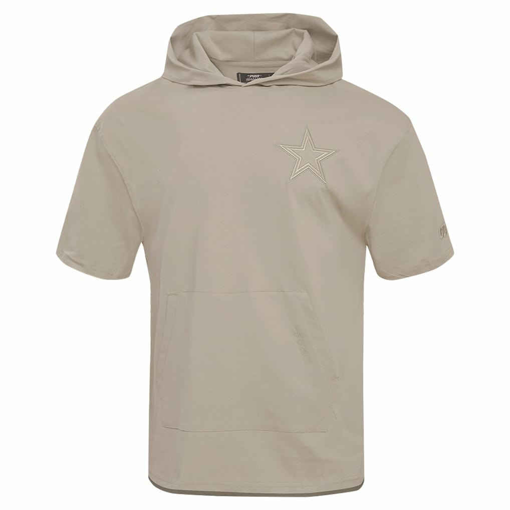 Dallas Cowboys Pro Standard Neutrals Capsule Short Sleeve Pullover Hoodie - Tan Hoodies