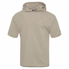 Dallas Cowboys Pro Standard Neutrals Capsule Short Sleeve Pullover Hoodie - Tan Hoodies