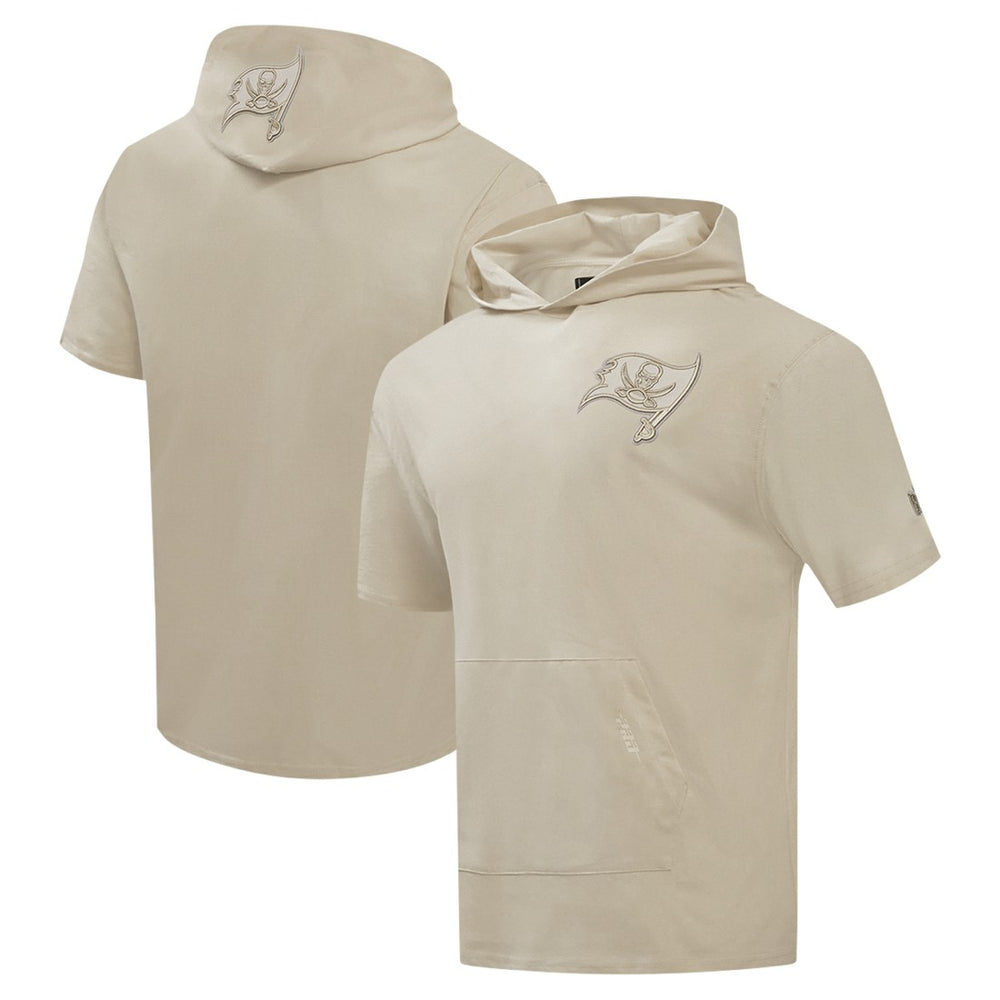Tampa Bay Buccaneers Pro Standard Neutrals Capsule Short Sleeve Pullover Hoodie - Tan Hoodies
