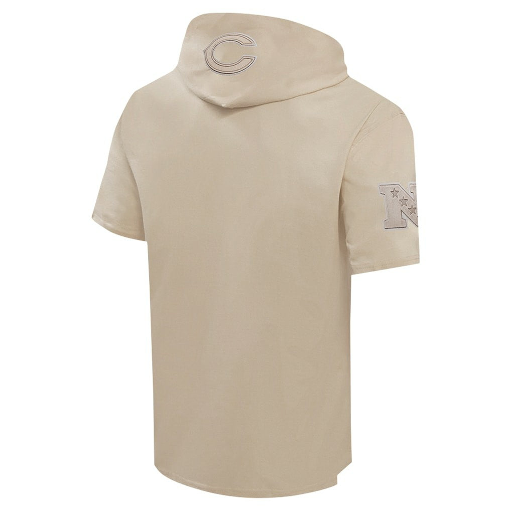 Chicago Bears Pro Standard Neutrals Capsule Short Sleeve Pullover Hoodie - Tan Hoodies