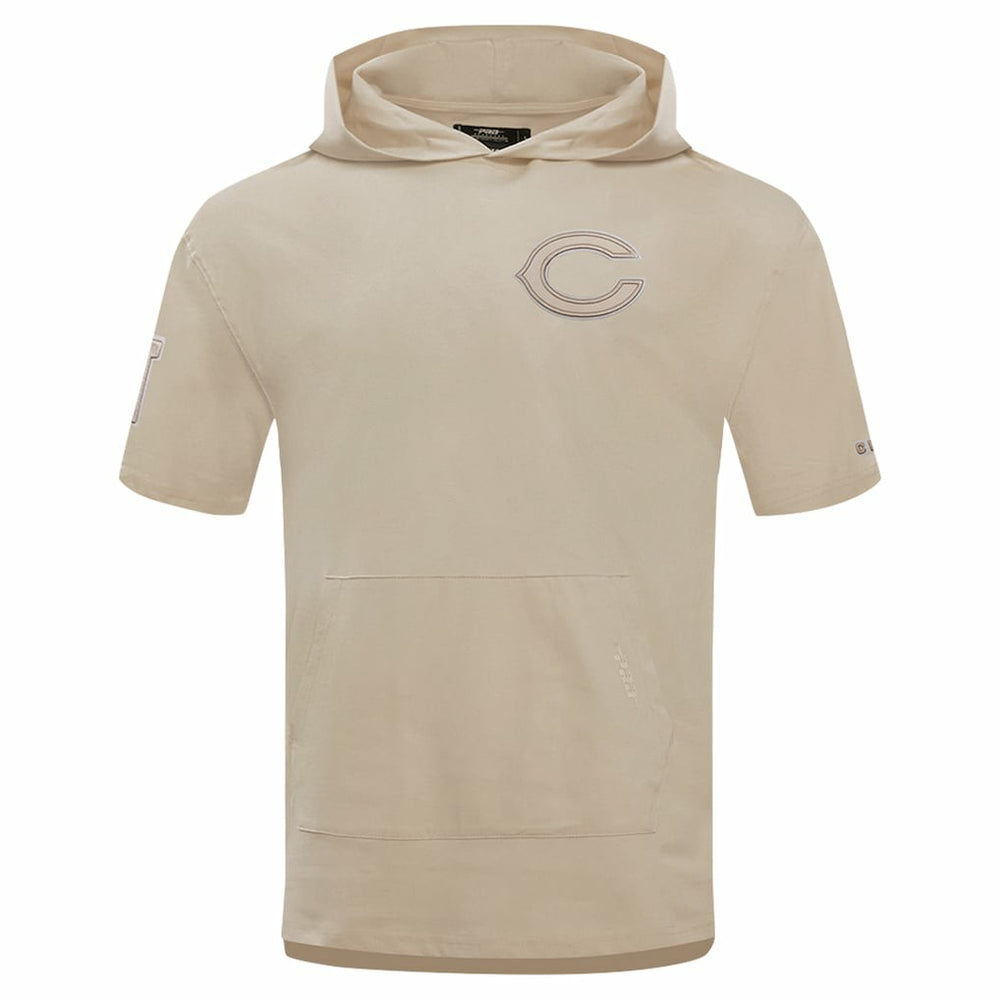 Chicago Bears Pro Standard Neutrals Capsule Short Sleeve Pullover Hoodie - Tan Hoodies