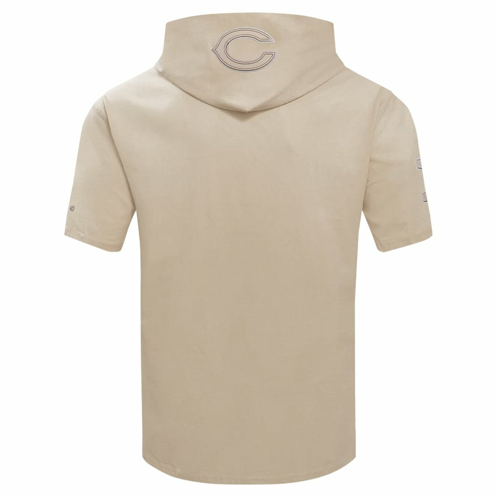 Chicago Bears Pro Standard Neutrals Capsule Short Sleeve Pullover Hoodie - Tan Hoodies
