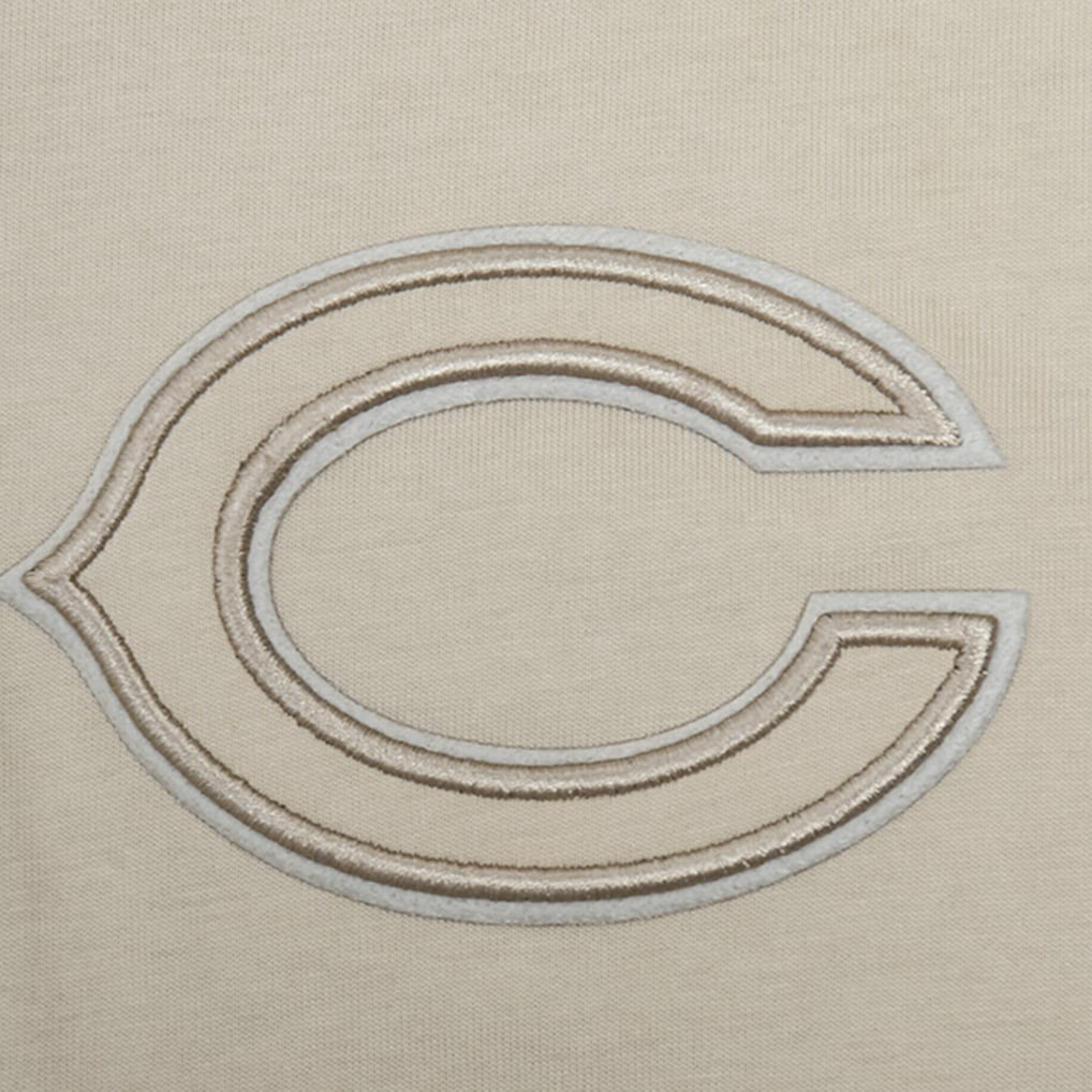 Chicago Bears Pro Standard Neutrals Capsule Short Sleeve Pullover Hoodie - Tan Hoodies