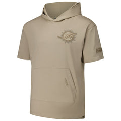 Miami Dolphins Pro Standard Neutrals Capsule Short Sleeve Pullover Hoodie - Tan Hoodies