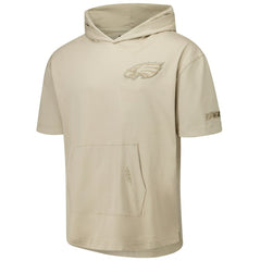 Philadelphia Eagles Pro Standard Neutrals Capsule Short Sleeve Pullover Hoodie - Tan Hoodies