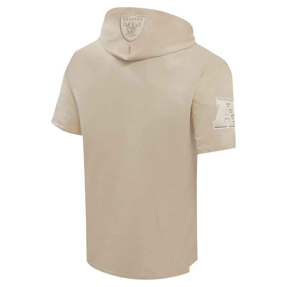 Las Vegas Raiders Pro Standard Neutrals Capsule Short Sleeve Pullover Hoodie - Tan Hoodies