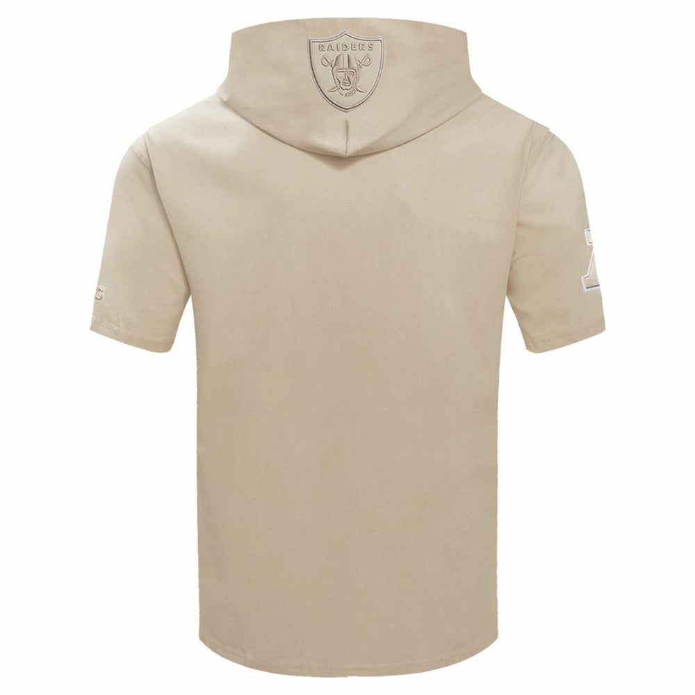 Las Vegas Raiders Pro Standard Neutrals Capsule Short Sleeve Pullover Hoodie - Tan Hoodies