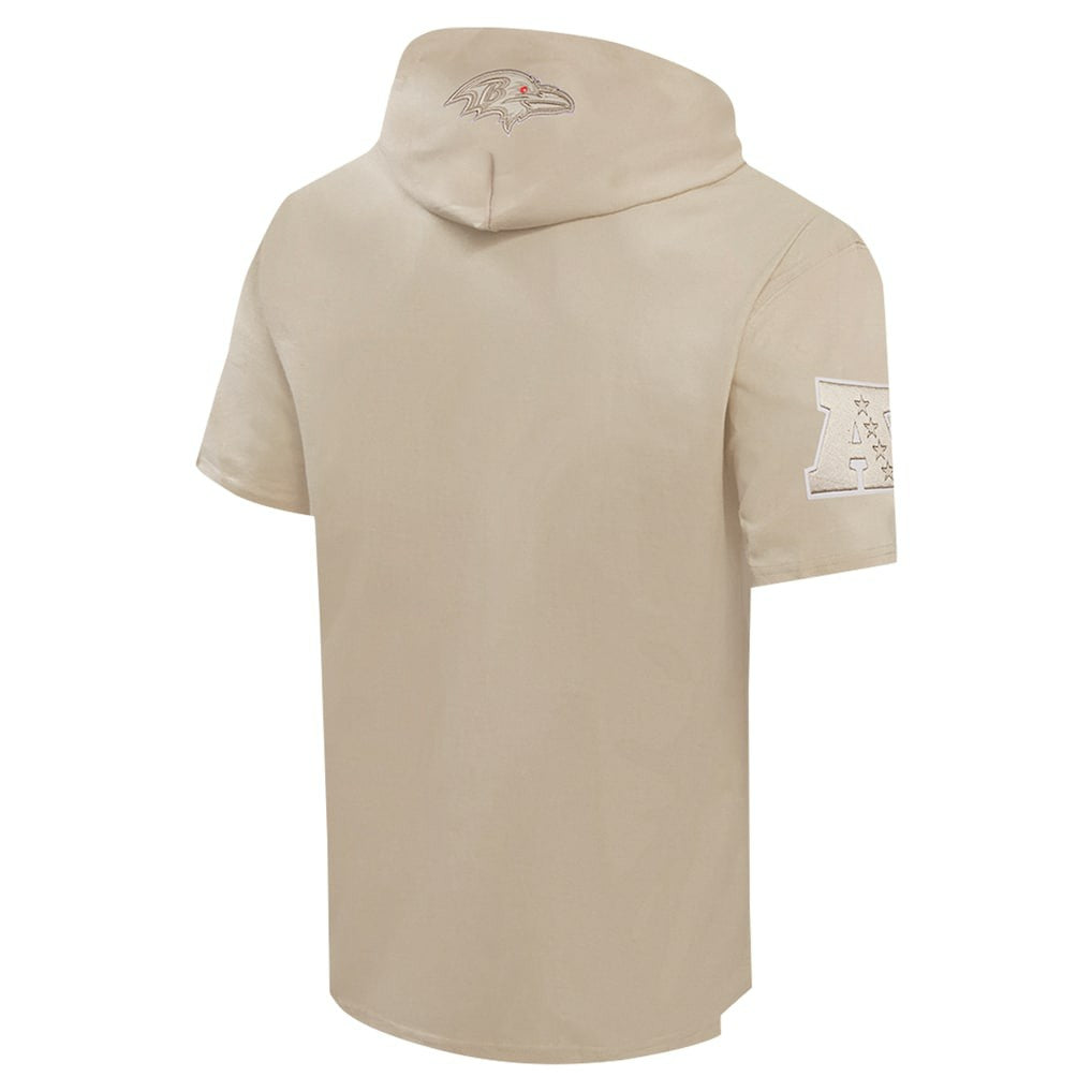 Baltimore Ravens Pro Standard Neutrals Capsule Short Sleeve Pullover Hoodie - Tan Hoodies