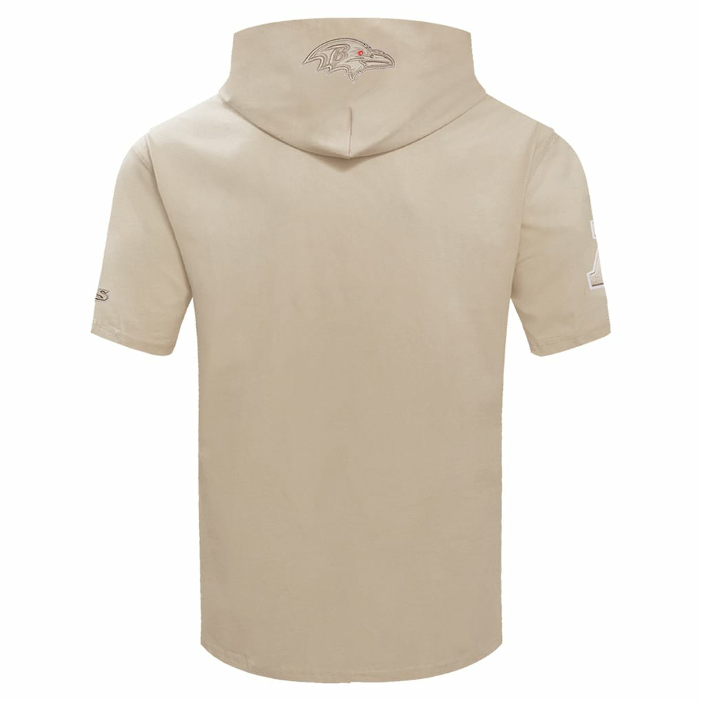 Baltimore Ravens Pro Standard Neutrals Capsule Short Sleeve Pullover Hoodie - Tan Hoodies