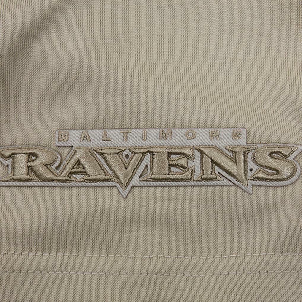 Baltimore Ravens Pro Standard Neutrals Capsule Short Sleeve Pullover Hoodie - Tan Hoodies