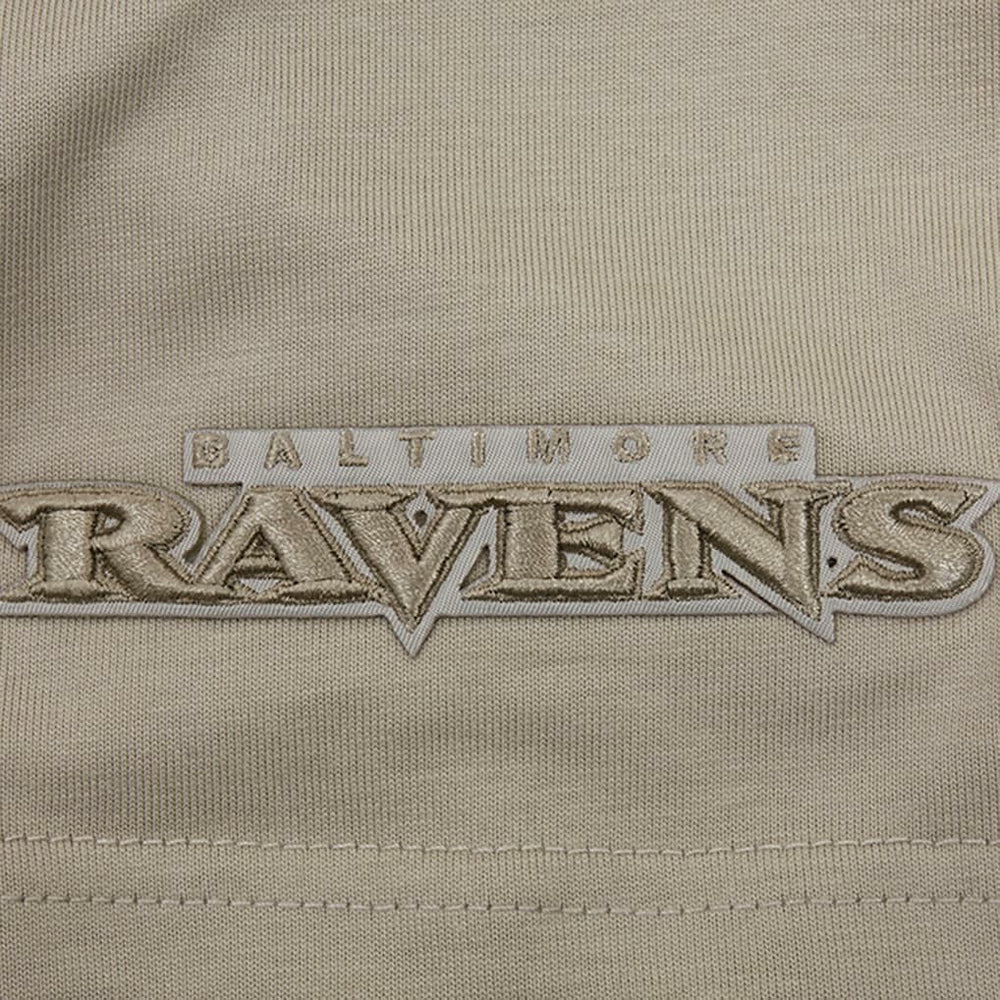 Baltimore Ravens Pro Standard Neutrals Capsule Short Sleeve Pullover Hoodie - Tan Hoodies