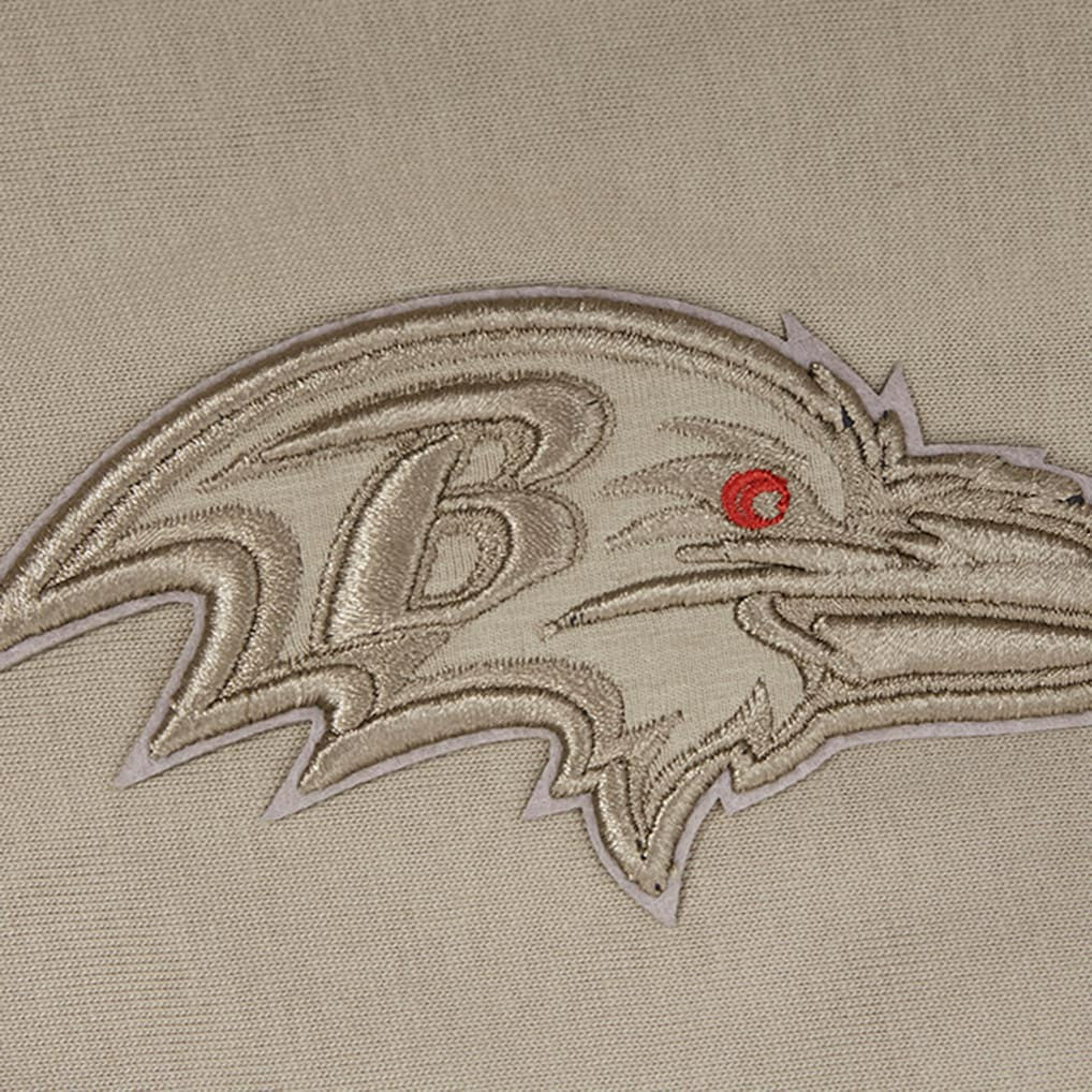 Baltimore Ravens Pro Standard Neutrals Capsule Short Sleeve Pullover Hoodie - Tan Hoodies
