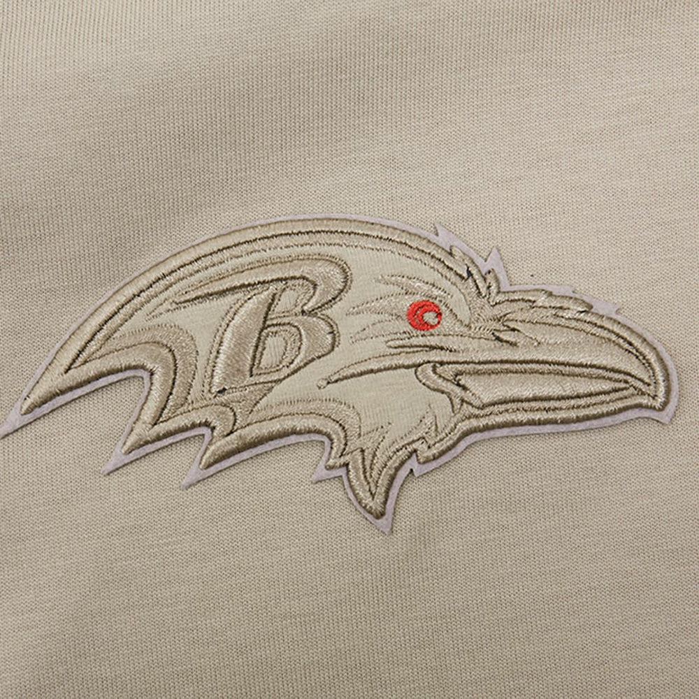 Baltimore Ravens Pro Standard Neutrals Capsule Short Sleeve Pullover Hoodie - Tan Hoodies