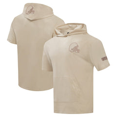 Cleveland Browns Pro Standard Neutrals Capsule Short Sleeve Pullover Hoodie - Tan Hoodies