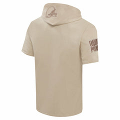 Cleveland Browns Pro Standard Neutrals Capsule Short Sleeve Pullover Hoodie - Tan Hoodies